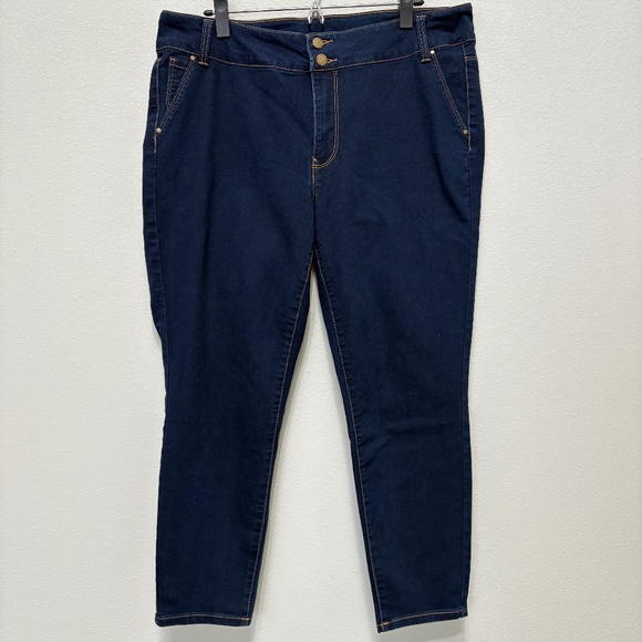 Workshop Republic Clothing Dark Crop Straight Jeans - 16W - Picture 1 of 6